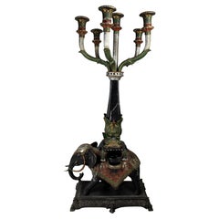 Imperial Elephant Candelabrum, Early 20th Century