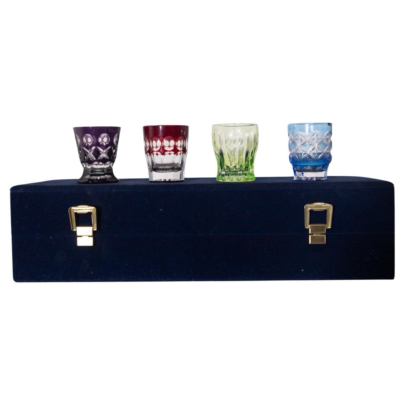 Imperial FABERGE Crystal Vodka NAZDROVIA shot glasses For Sale