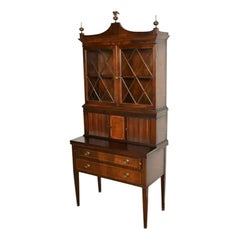 Imperial Furniture Federal Inlaid Mahogany Secretary Desk, Circa 1940s