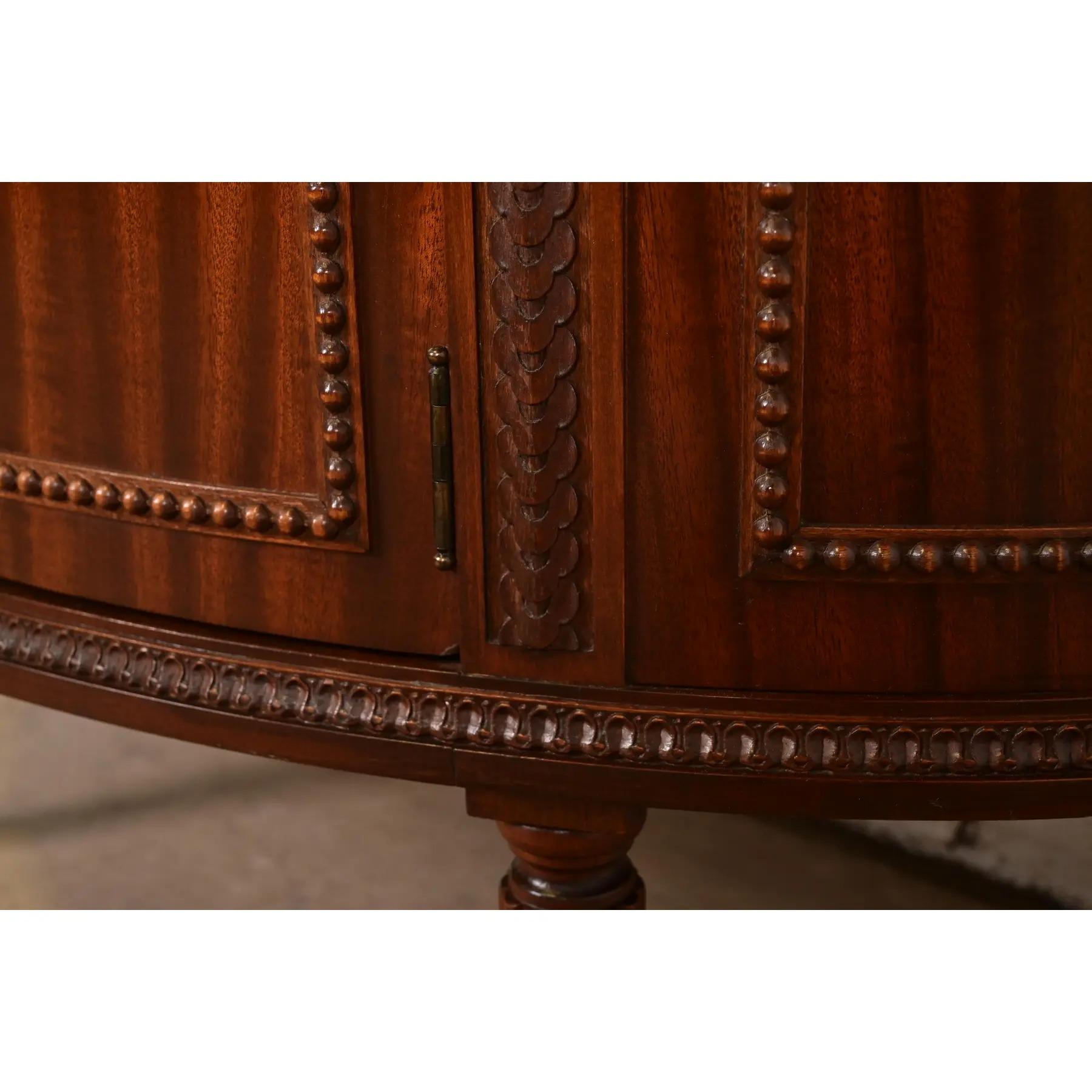 Imperial Furniture French Regency Louis XVI Mahogany Cabinet, Newly Refinished For Sale 5