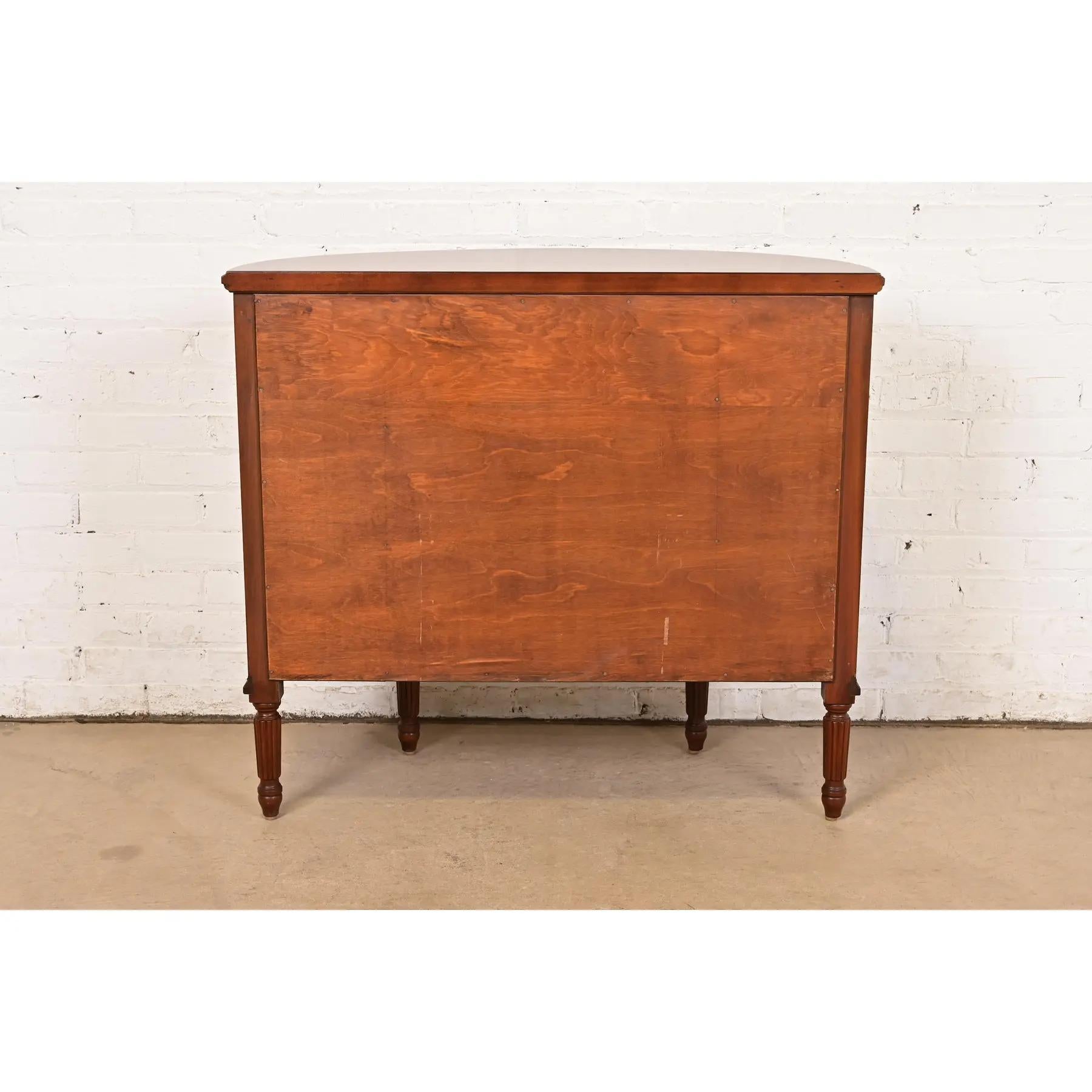Imperial Furniture French Regency Louis XVI Mahogany Cabinet, Newly Refinished For Sale 8