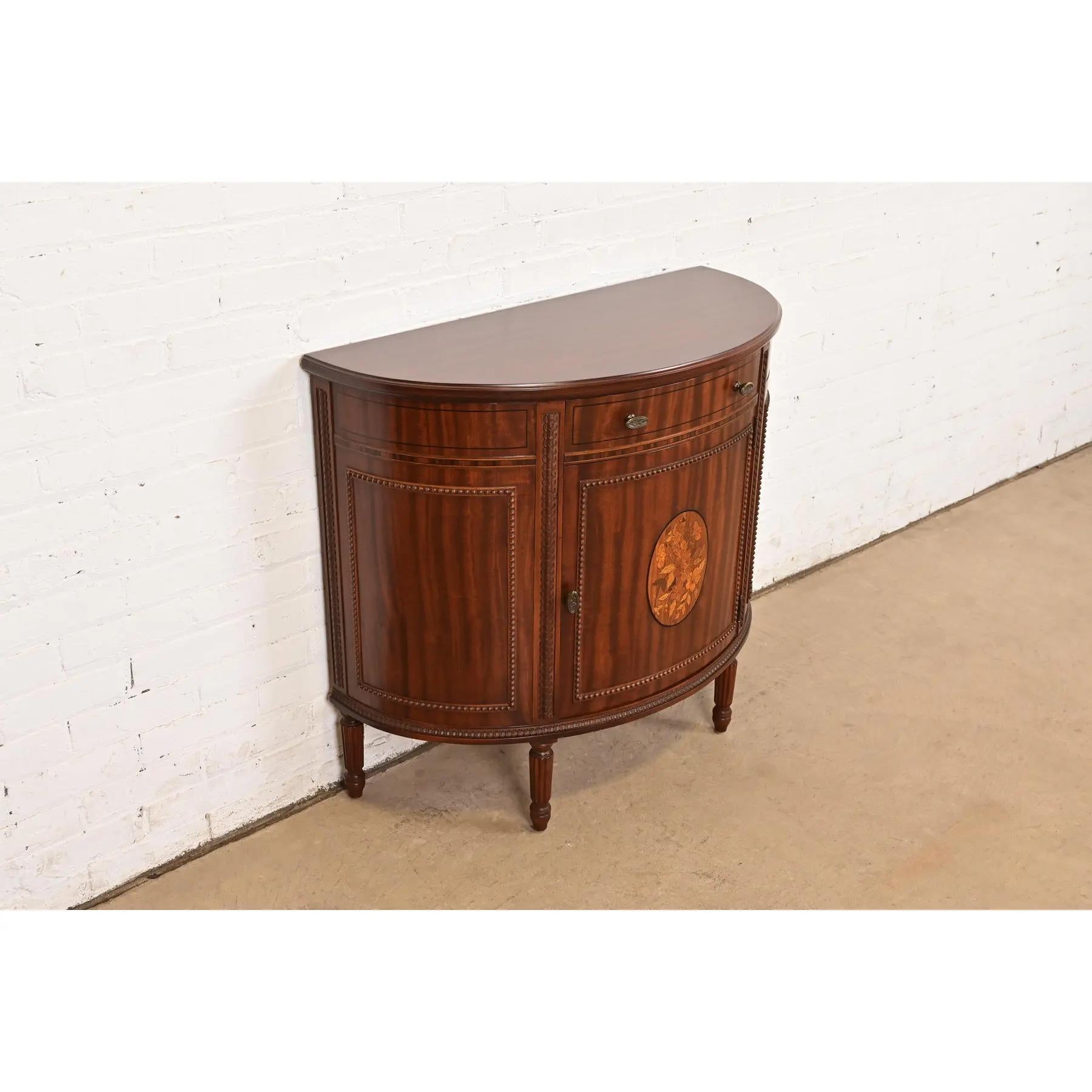 Mid-20th Century Imperial Furniture French Regency Louis XVI Mahogany Cabinet, Newly Refinished For Sale