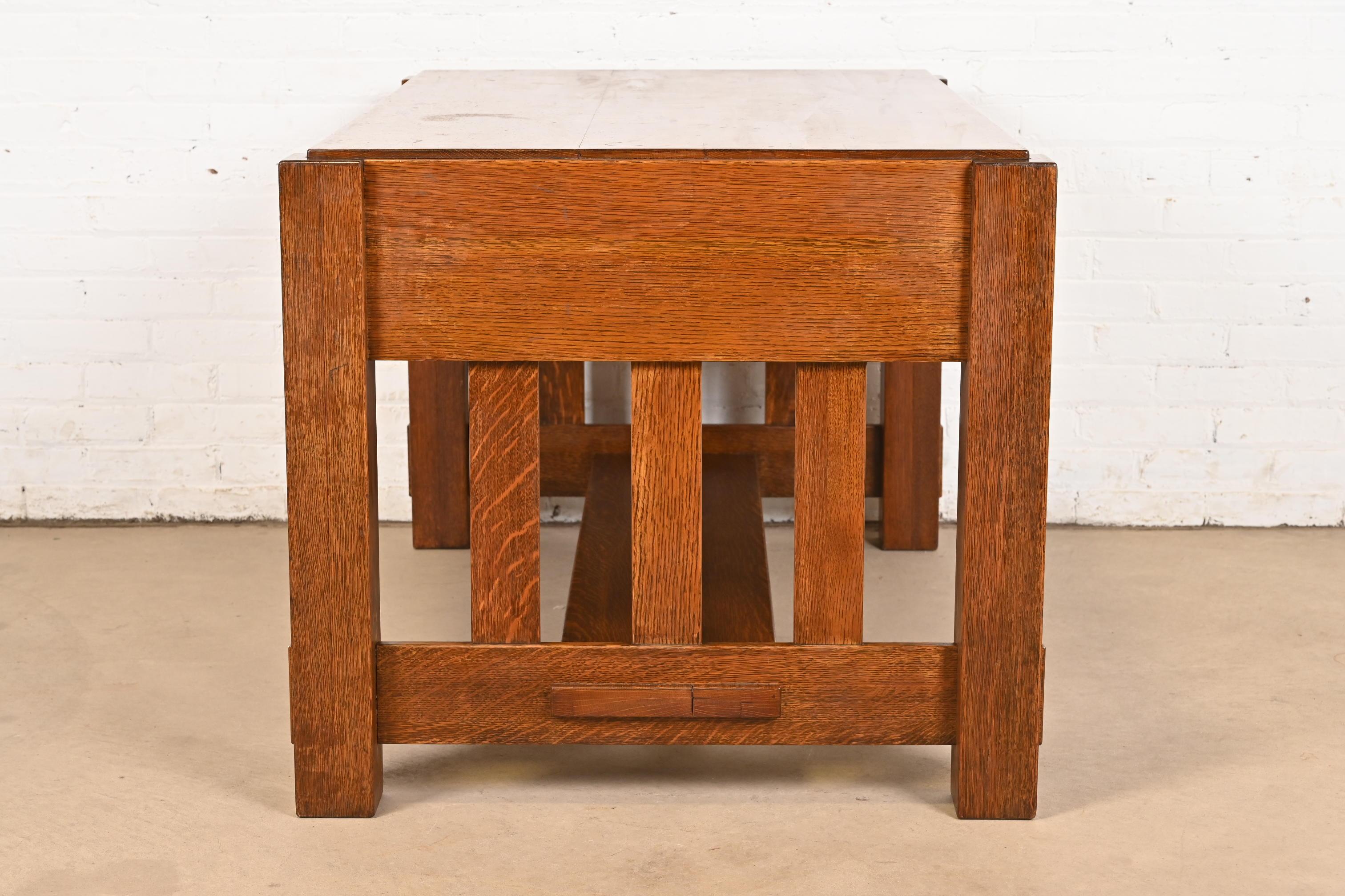 Imperial Furniture Grand Rapids Mission Oak Arts & Crafts Writing Desk For Sale 4