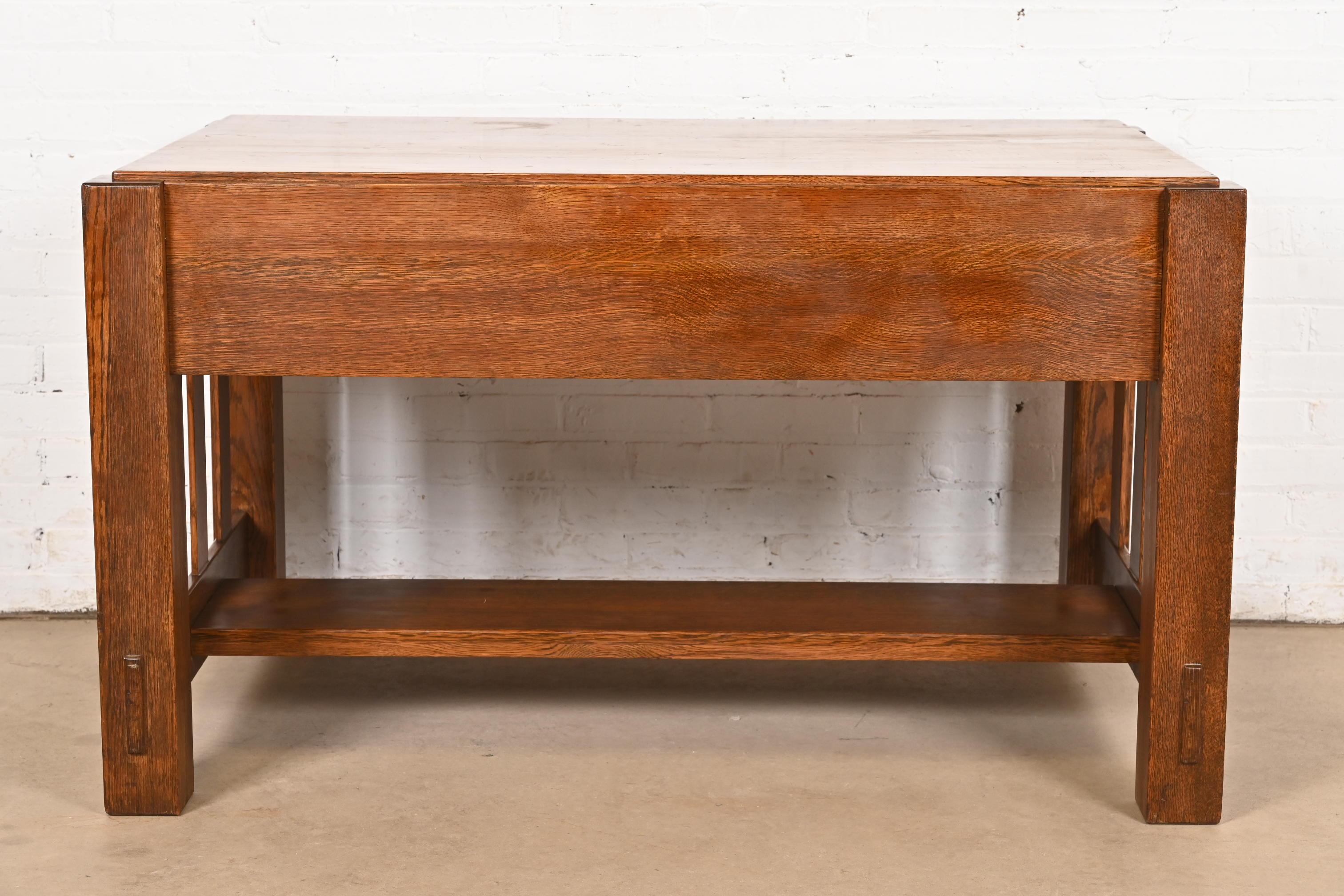 Imperial Furniture Grand Rapids Mission Oak Arts & Crafts Writing Desk For Sale 5