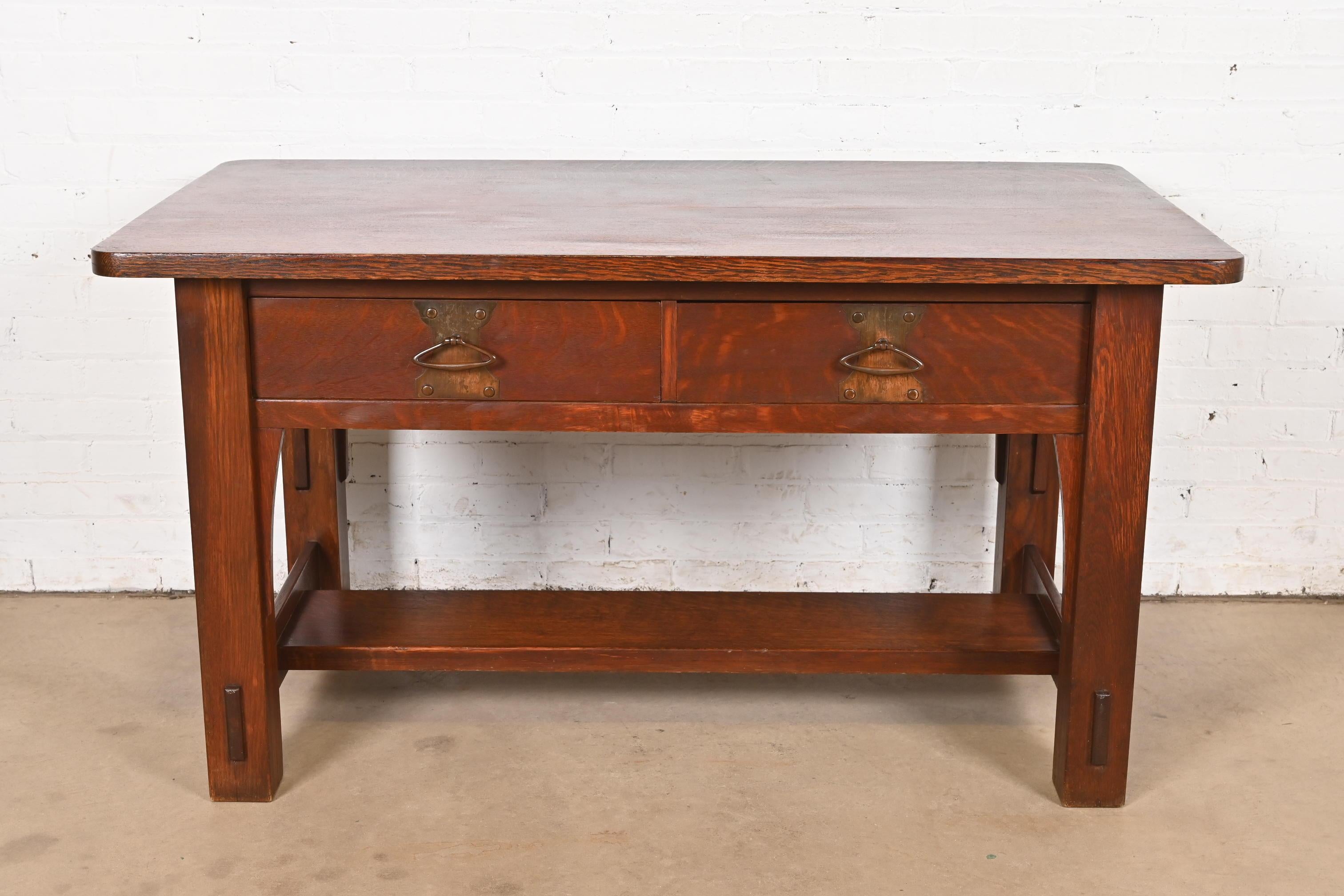 Imperial Furniture Grand Rapids Mission Oak Arts & Crafts Schreibtisch (Arts and Crafts) im Angebot