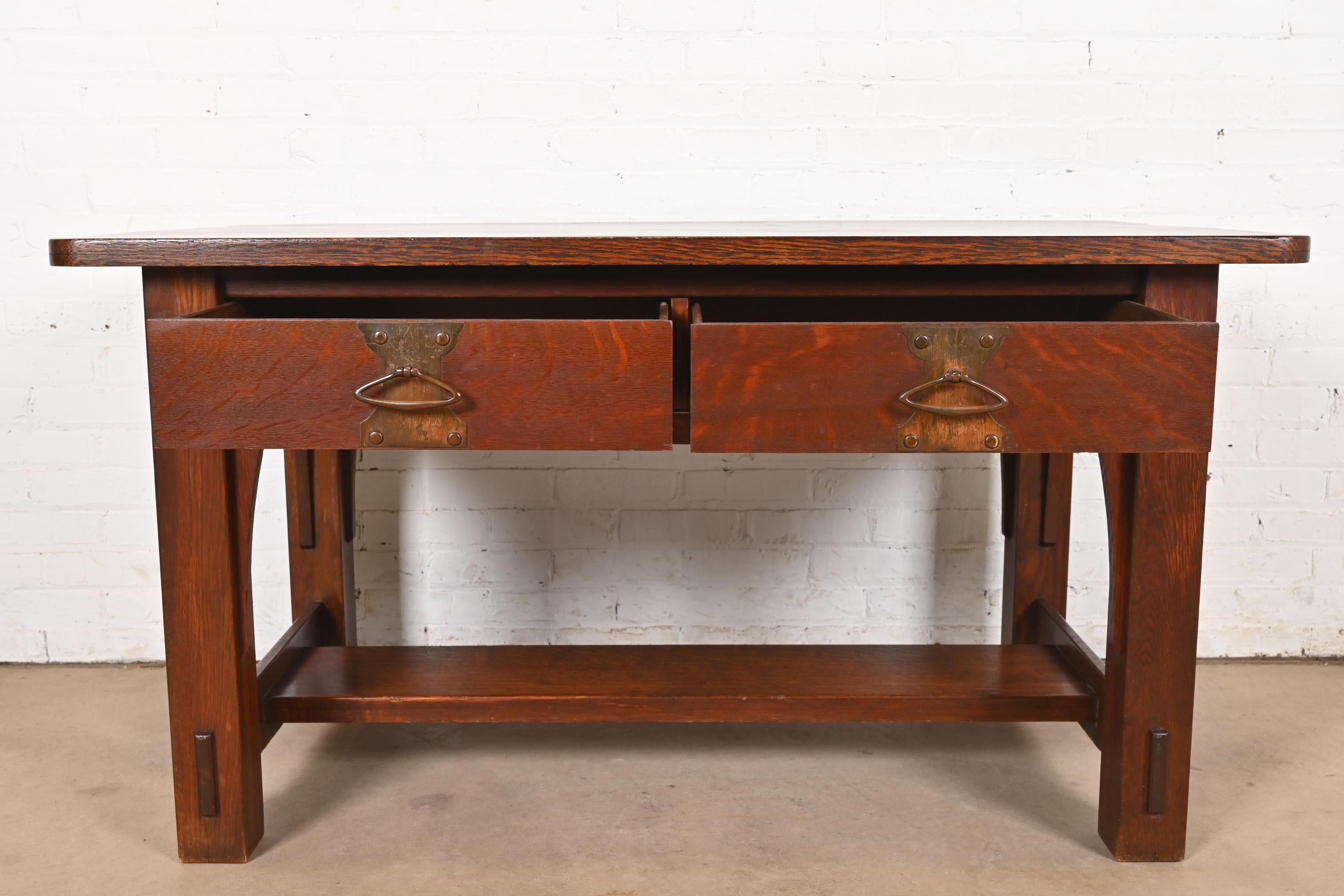 Imperial Furniture Grand Rapids Mission Oak Arts & Crafts Schreibtisch (20. Jahrhundert) im Angebot