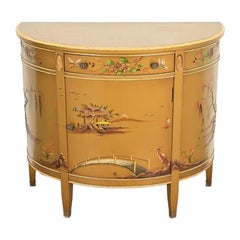 Imperial Furniture Regency Chinoiserie Gold Lacquered Hand Painted Console Table