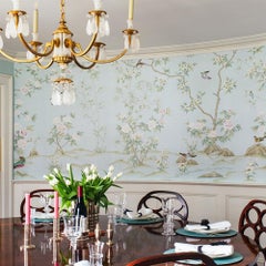 Imperial Garden Mist Chinoiserie Wallpaper Mural
