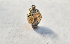 Imperial Gilt Silver Egg Pendant, Workmaster Vasiliy Sikachev