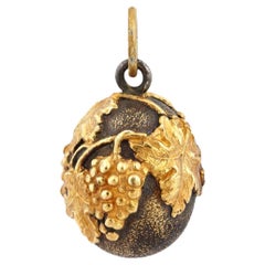 Imperial Gilt Silver Egg Pendant, Workmaster Vasiliy Sikachev