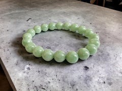 Imperial Green Burmese A-Jade Beaded Bracelet (10mm Each x 20 beads) 05006