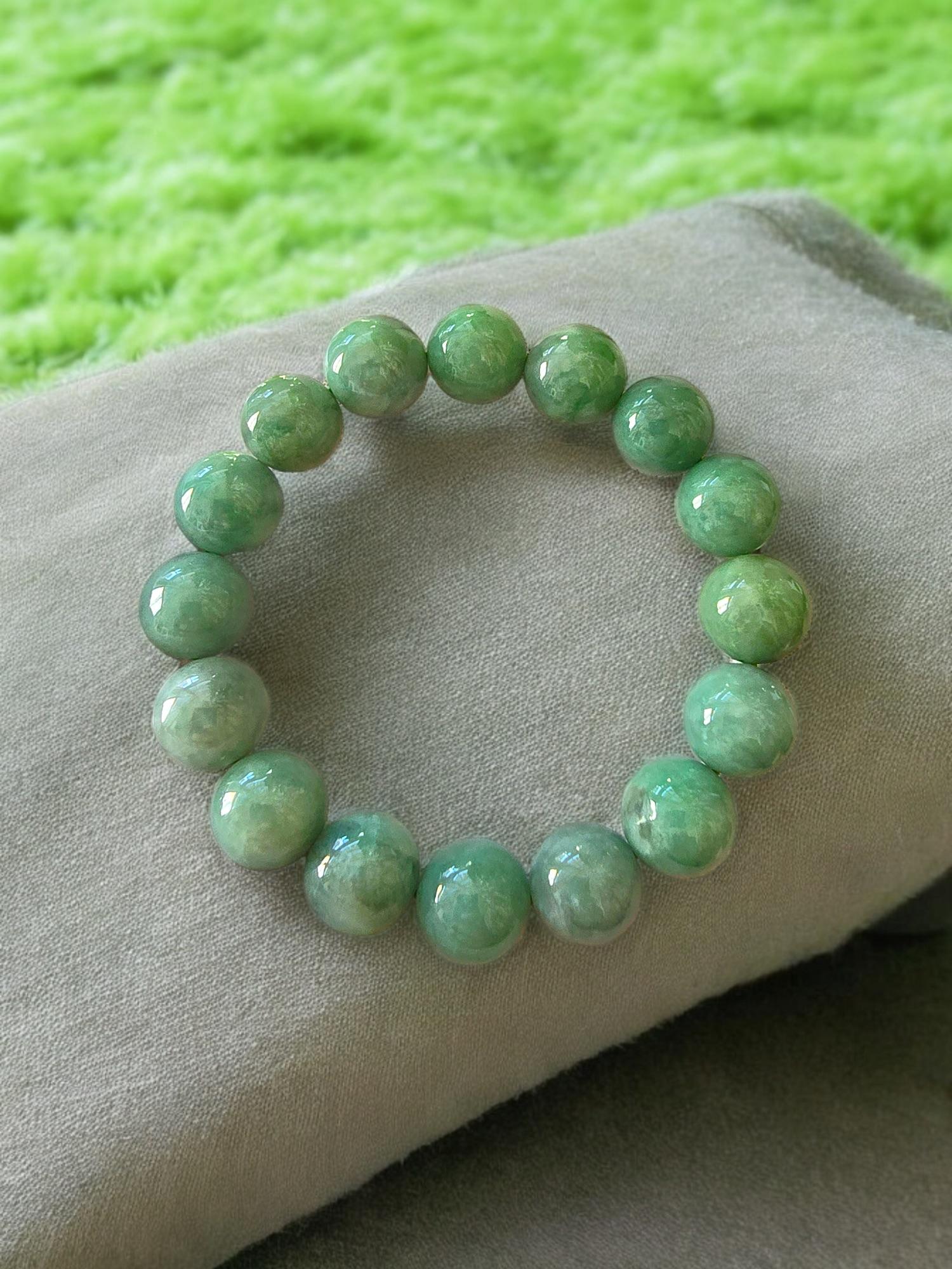 imperial jade bead bracelet