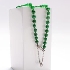 Imperial Green Jade Necklace GIA Certified Untreated