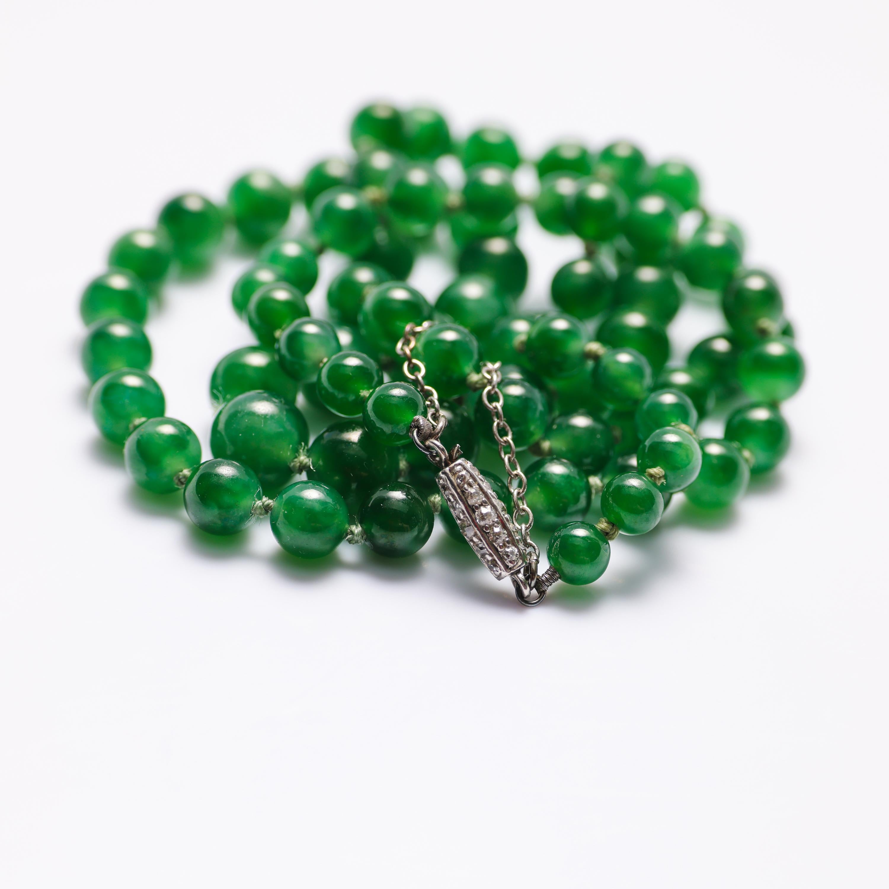 beaded jade necklace