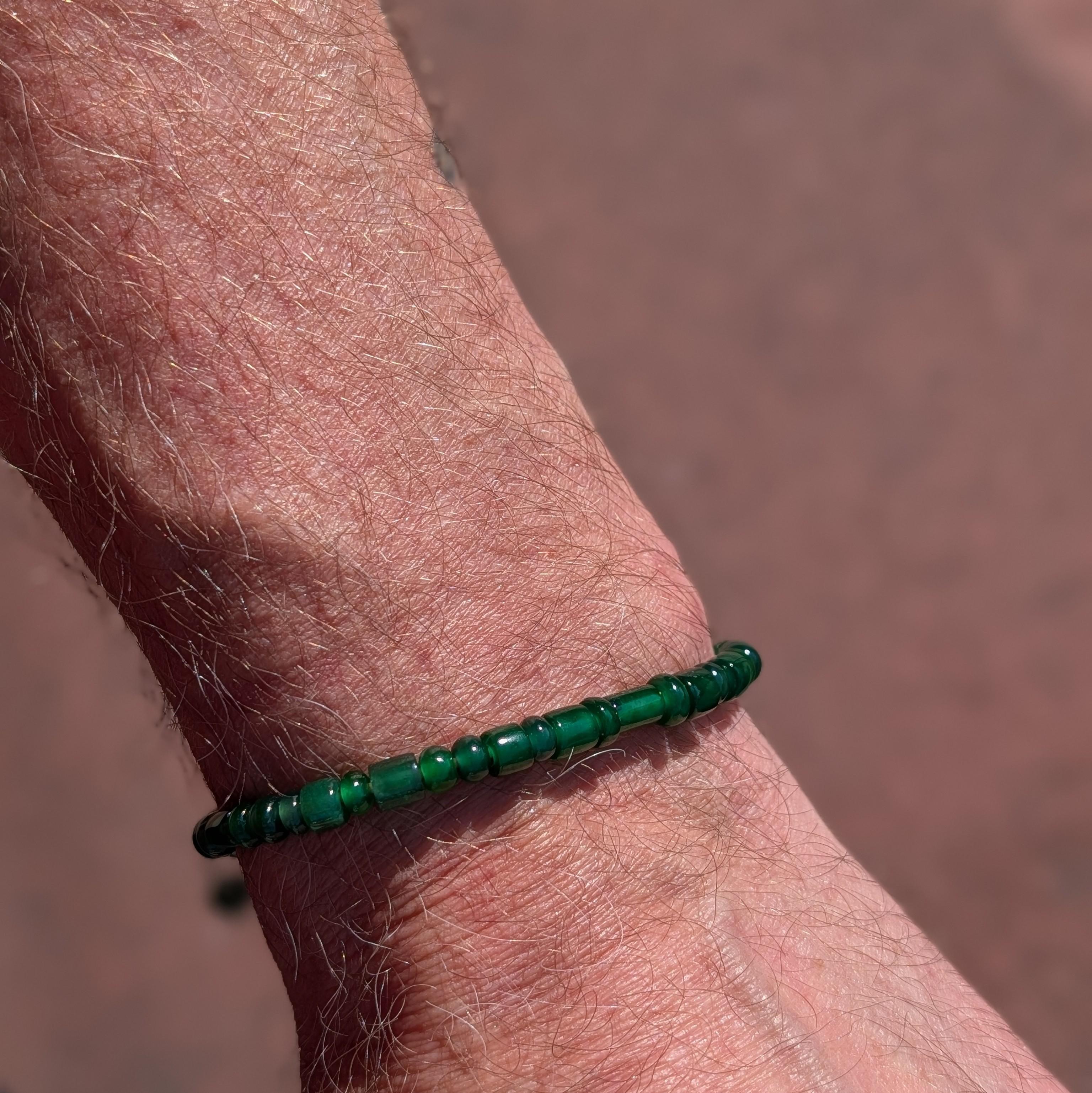 Pulsera de jadeíta verde imperial Guatamala en venta 2