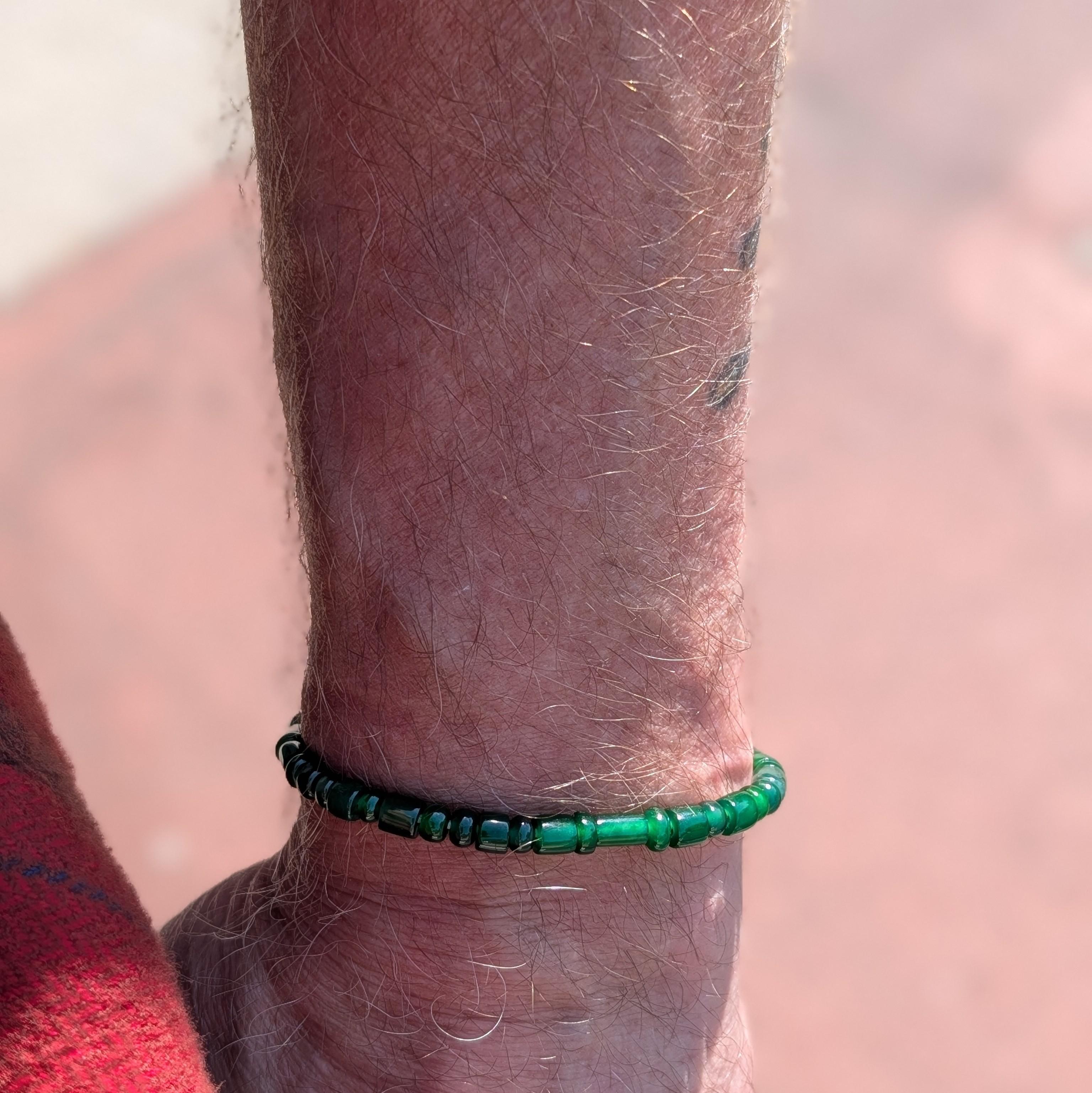 Pulsera de jadeíta verde imperial Guatamala en venta 3