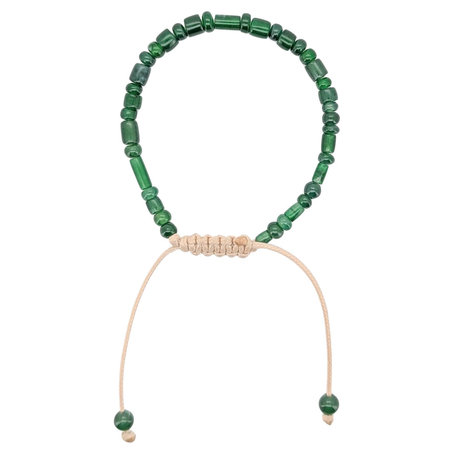 Pulsera de jadeíta verde imperial Guatamala