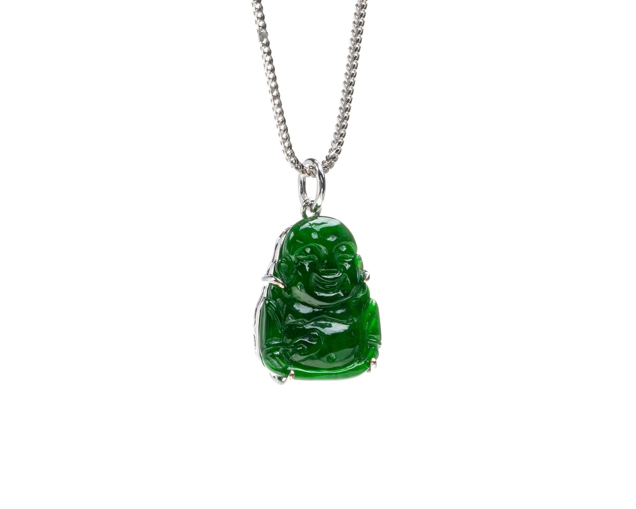 jade buddha necklace myanmar jade Buddha necklace 