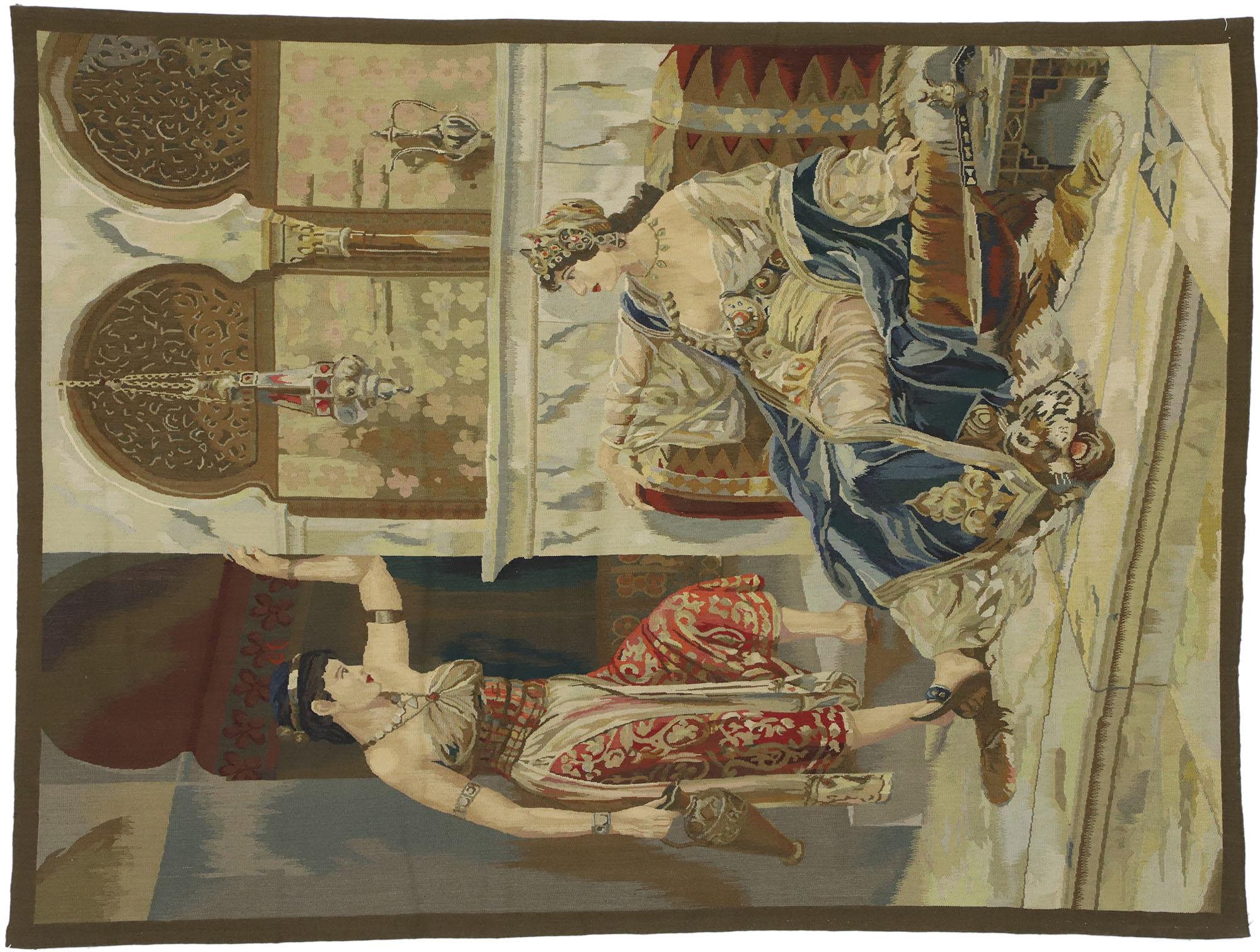 Imperial Harem Tapestry Inspired by Odalisque by Pierre-Auguste Renoir In New Condition For Sale In Dallas, TX
