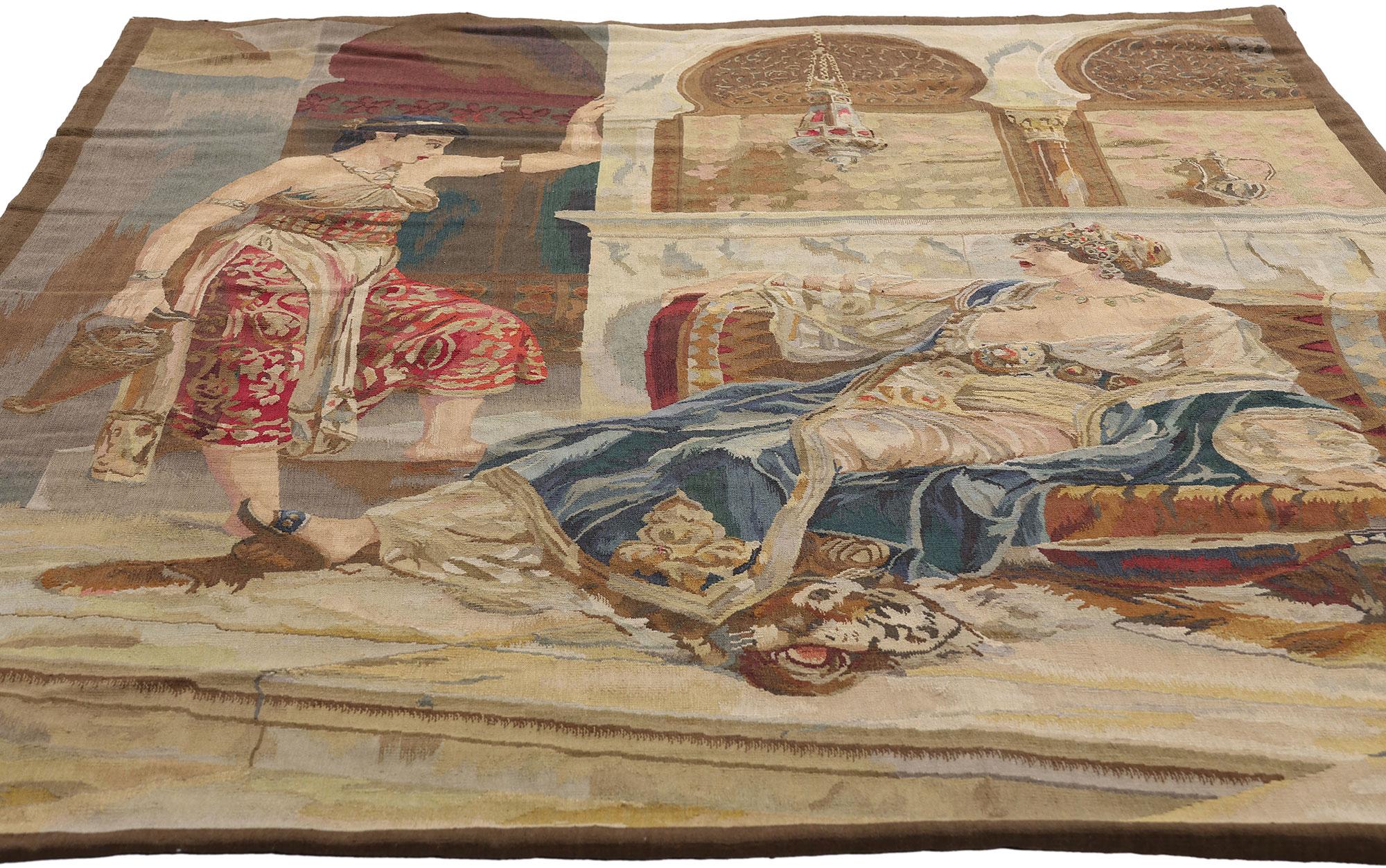 Imperial Harem-Wandteppich inspiriert von Odalisque von Pierre-Auguste Renoir (Handgewebt) im Angebot