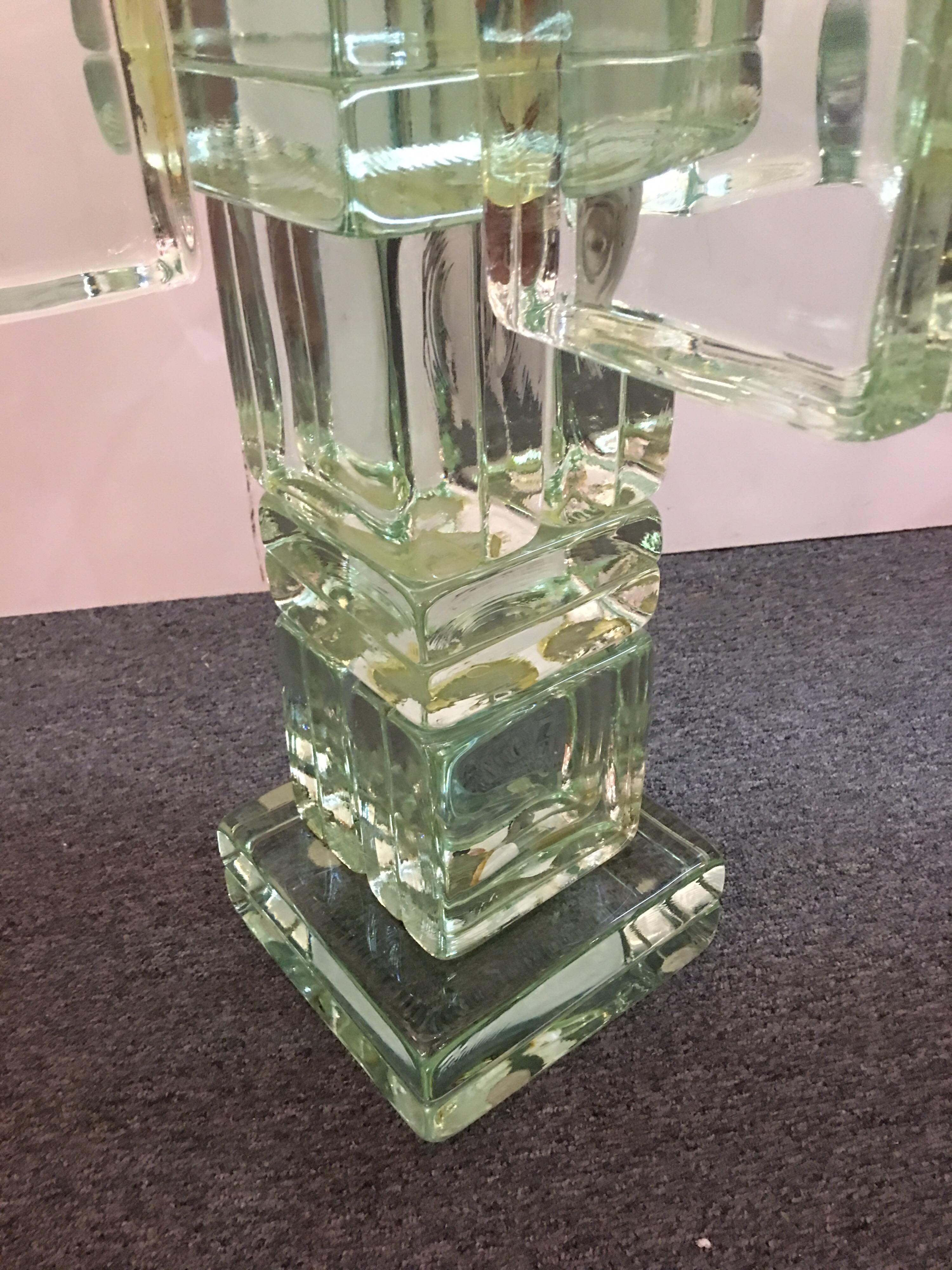 Modern Imperial Imagineering Glass Block End Table