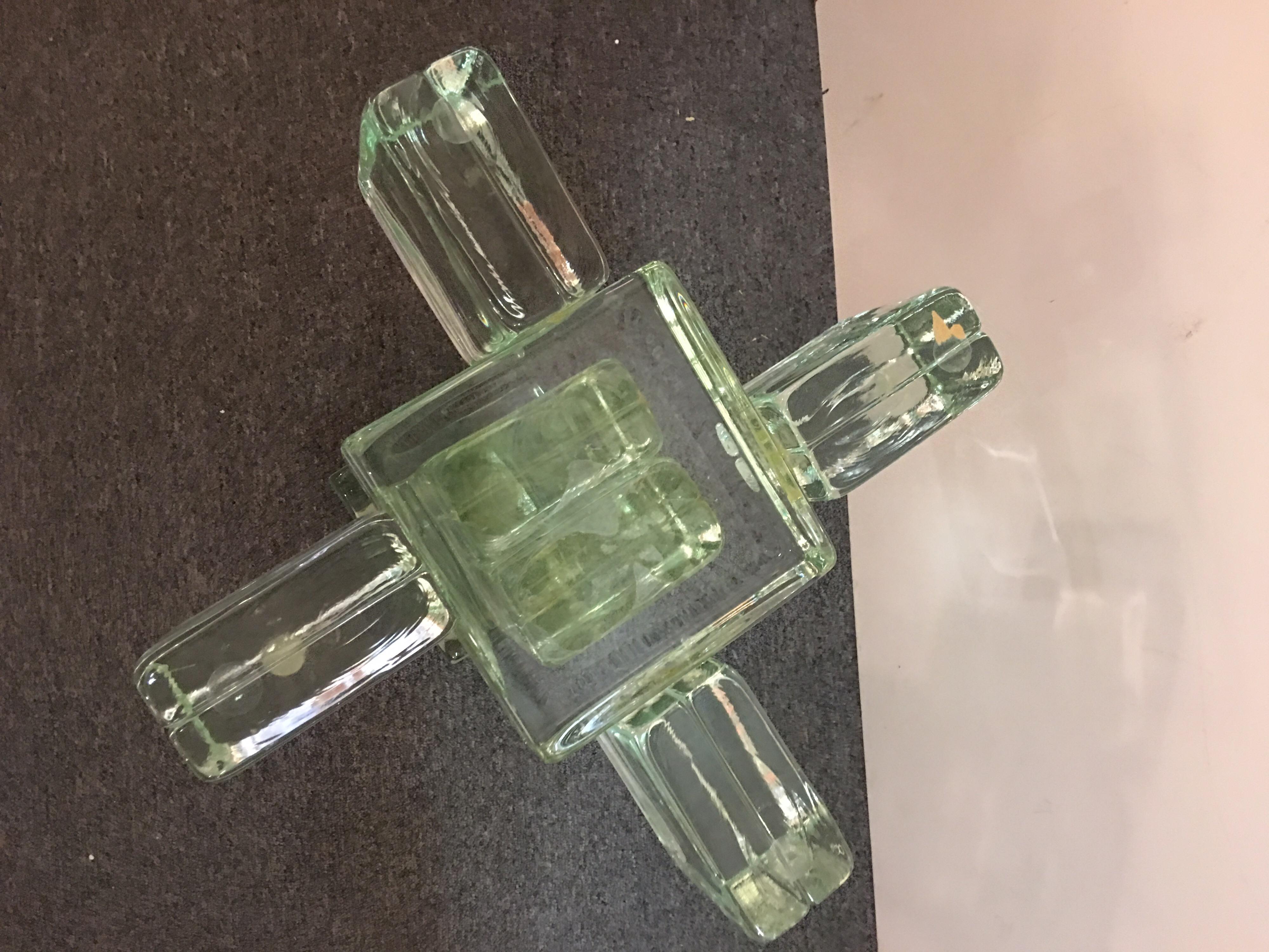 Late 20th Century Imperial Imagineering Glass Block End Table