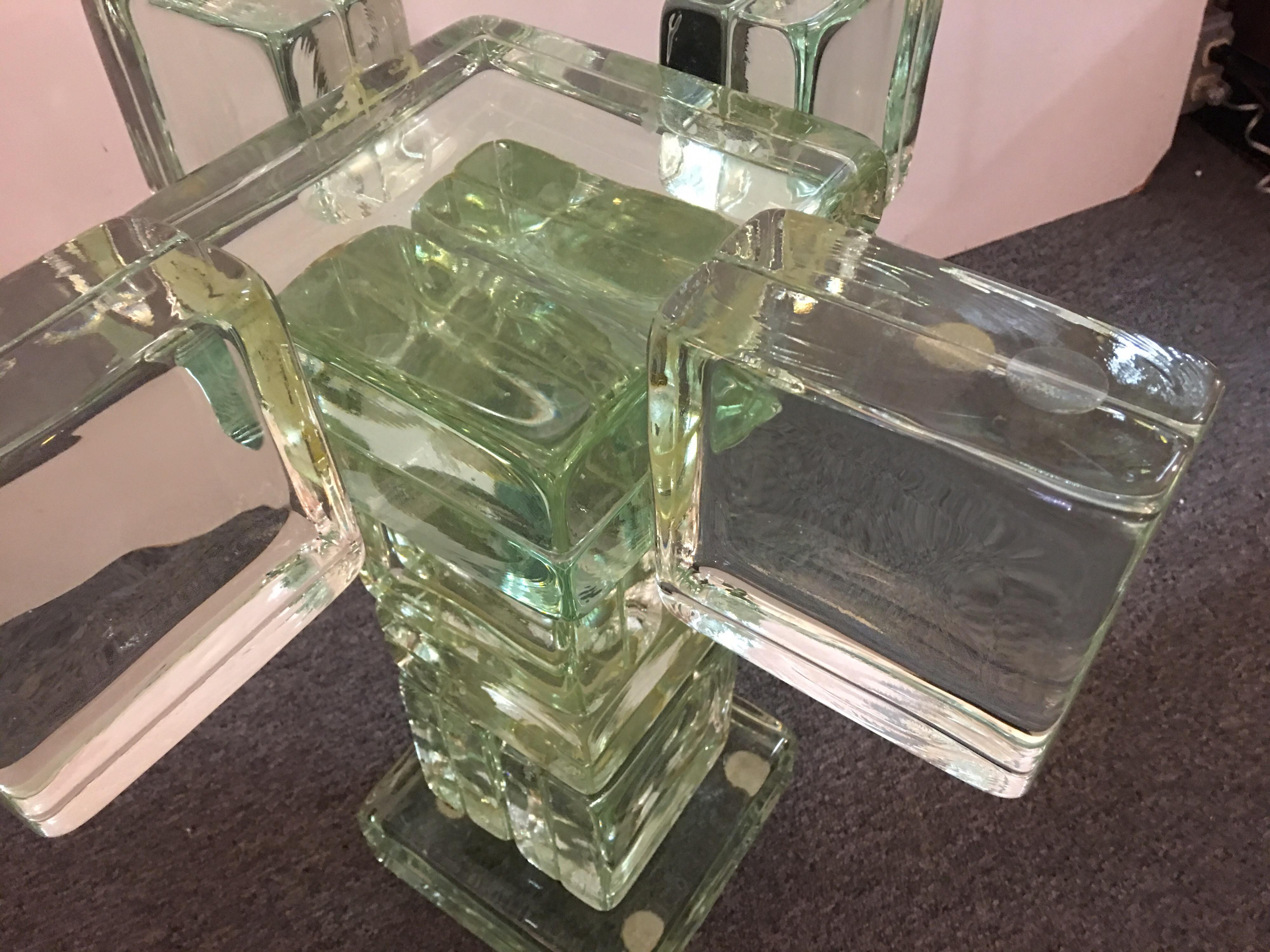 Imperial Imagineering Glass Block End Table 1