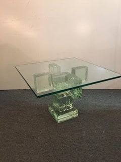 Imperial Imagineering Glass Block Side Table or Coffee Table