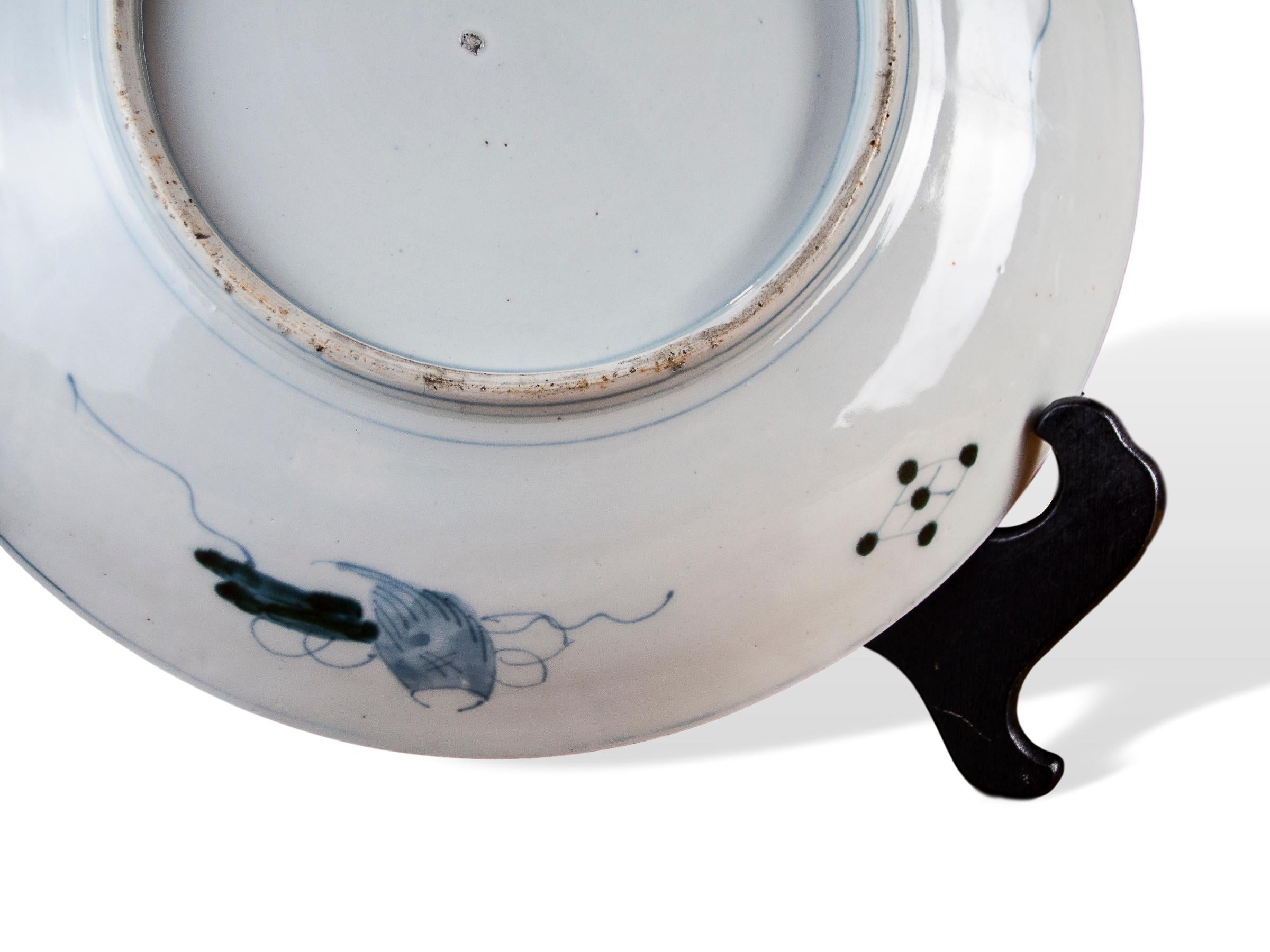 Cargador imperial de Imari con gran águila dorada y grulla volante dorada Esmaltado en venta