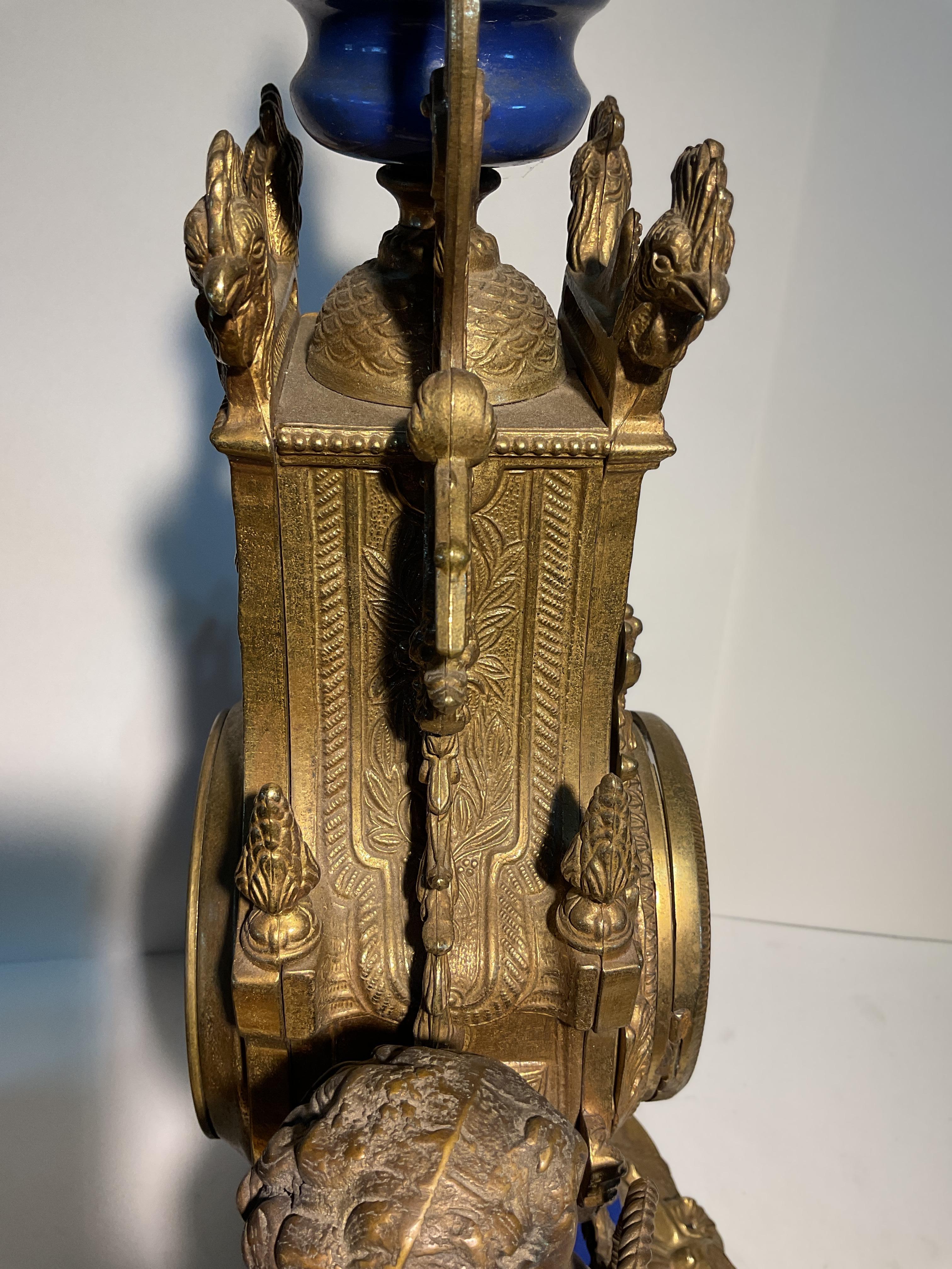 Imperial Italian Louis XV Style Mantel Clock For Sale 5