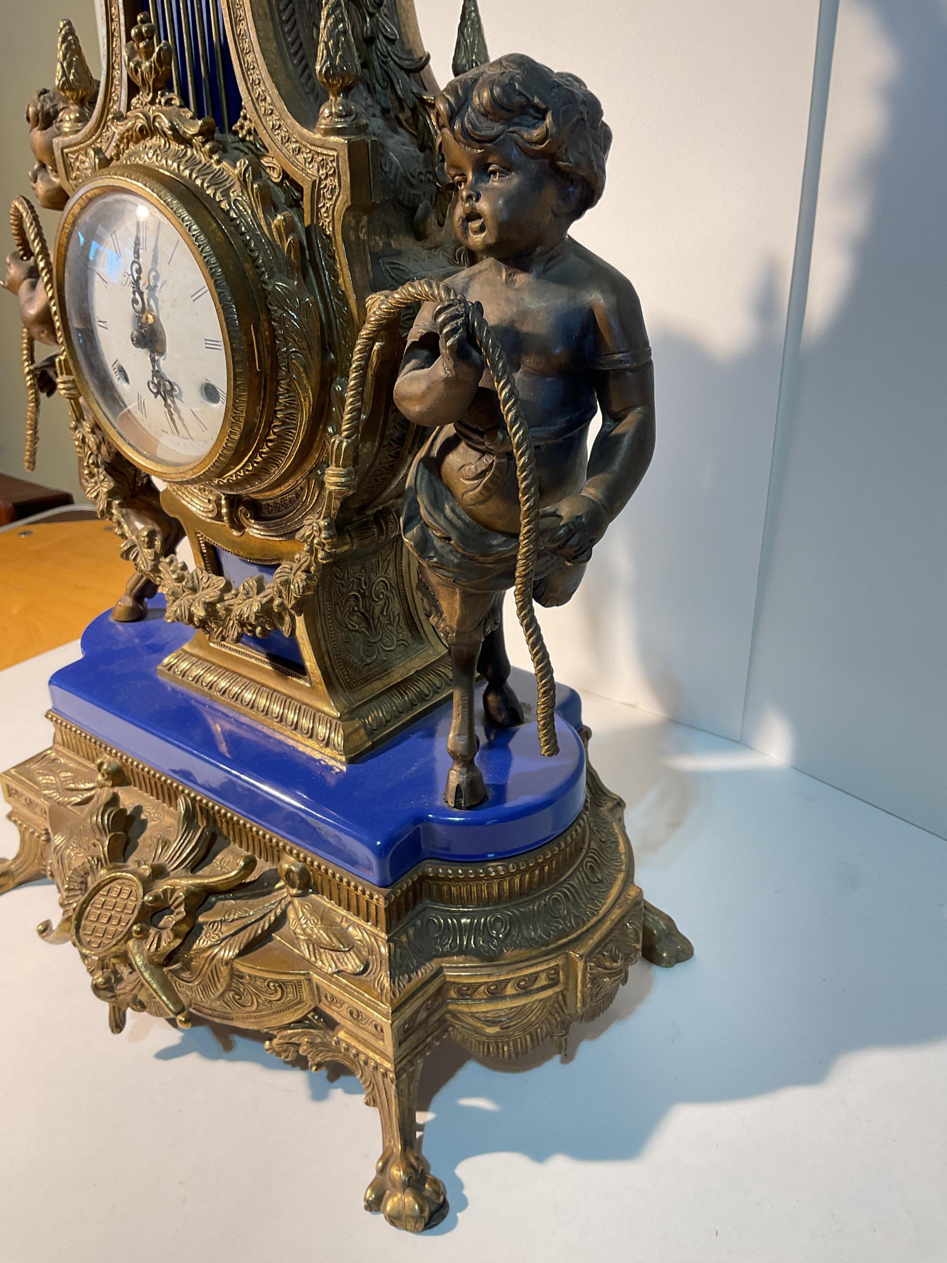 Imperial Italian Louis XV Style Mantel Clock For Sale 1