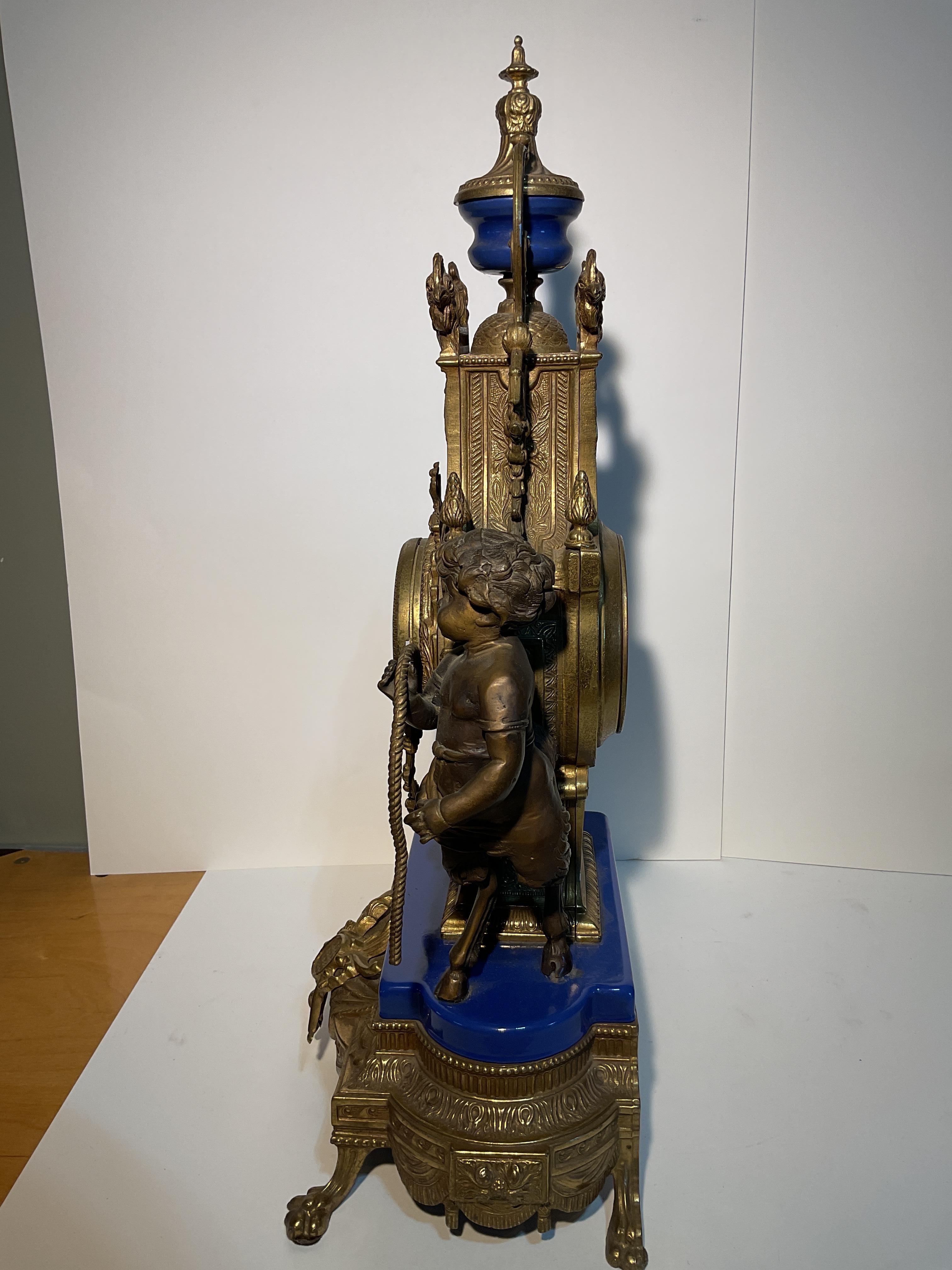 Imperial Italian Louis XV Style Mantel Clock For Sale 3