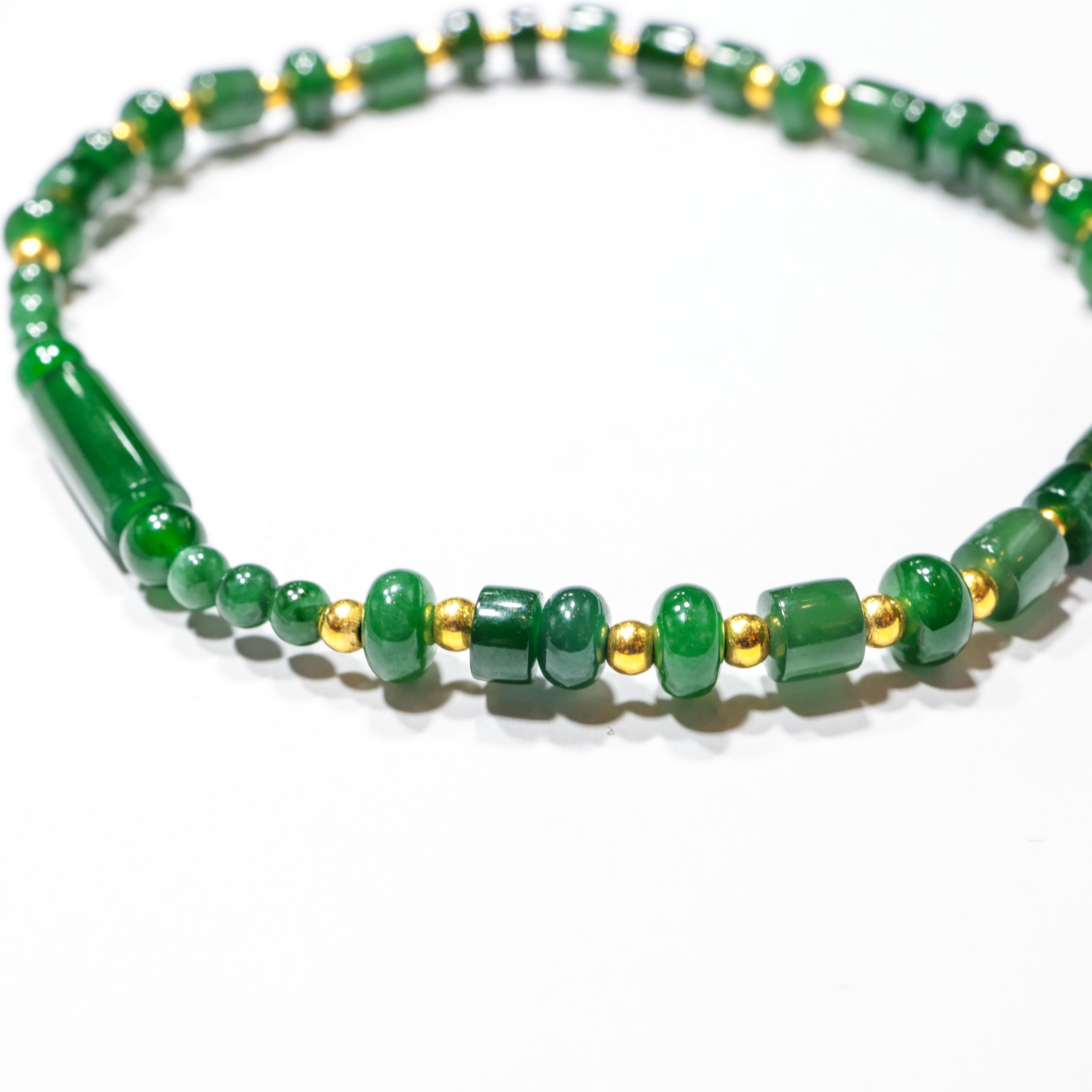 Imperial Jadeite Jade Beaded Bracelet 1