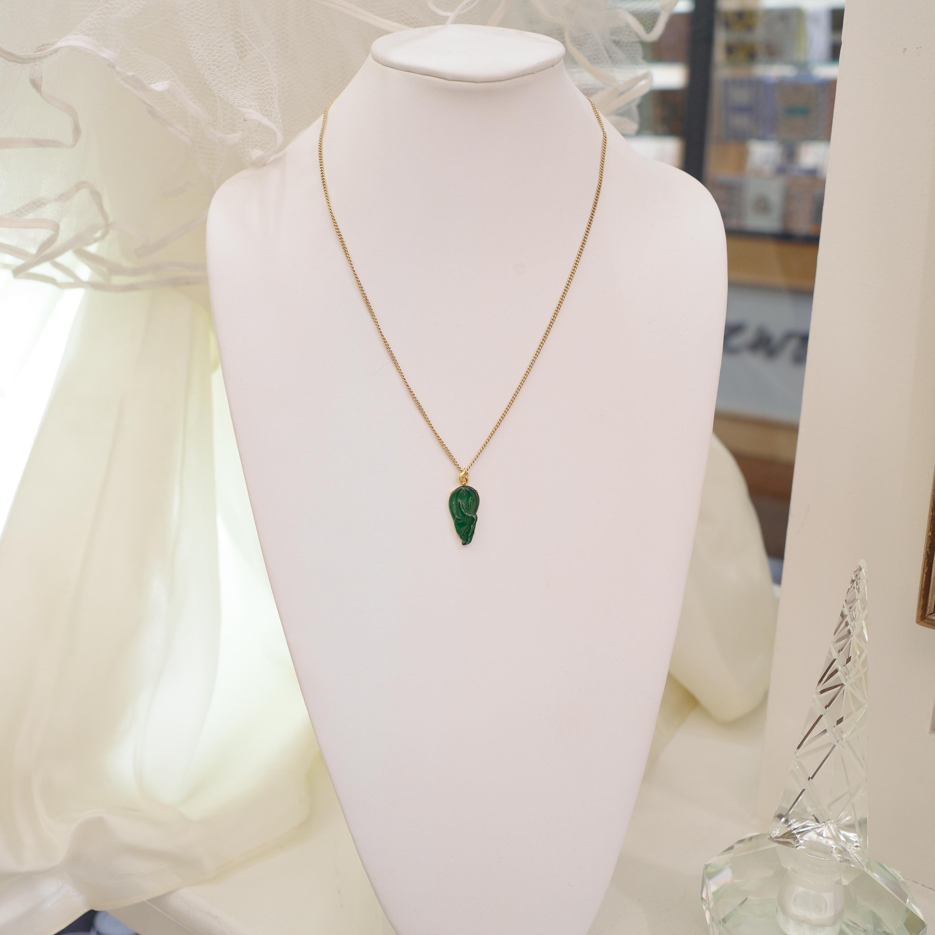 Imperial Jadeite Jade Carved Pendant Guatemalan Jadeite 1