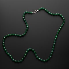 Imperial Jadeite Jade Necklace Certified Untreated