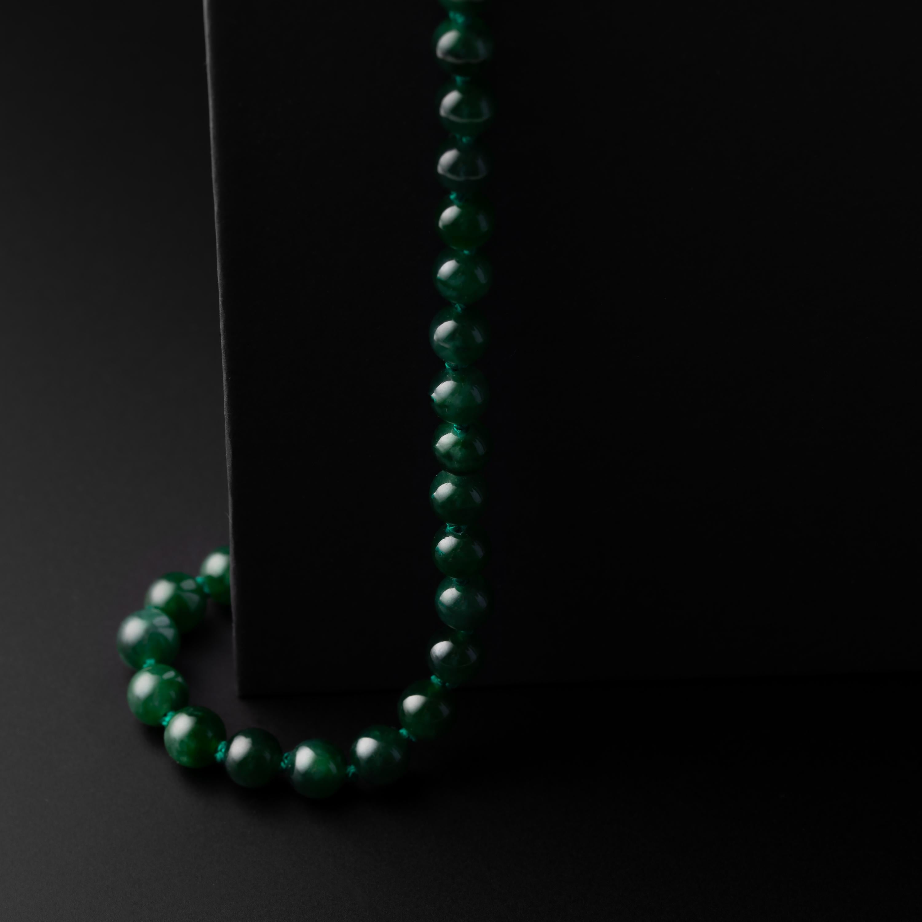 Bead Imperial Jadeite Jade Necklace Certified Untreated