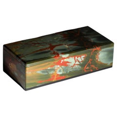 Imperial Jasper Jewelry Box with Suede Insert, Handcrafted in Idar-Oberstein