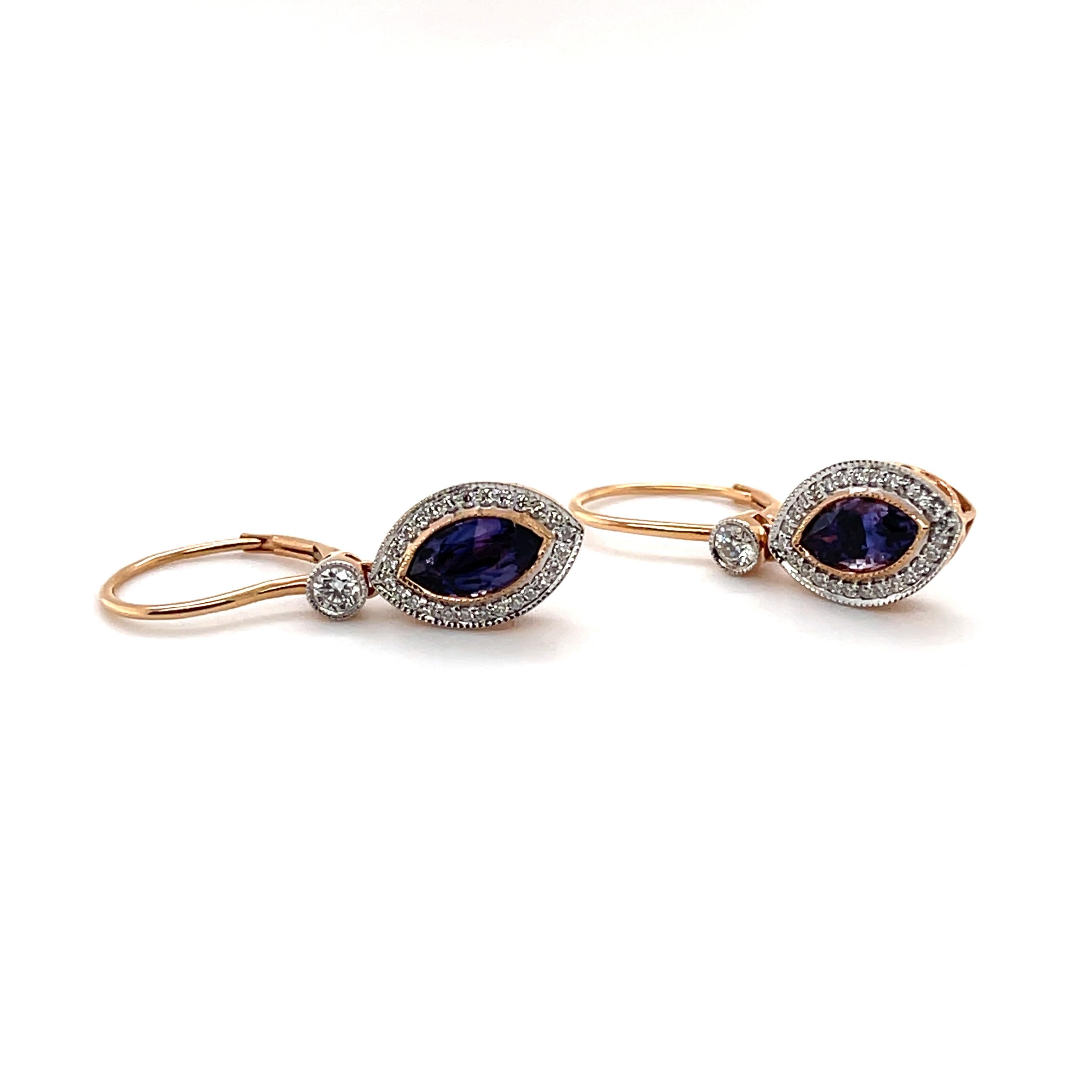18ct gold sapphire earrings