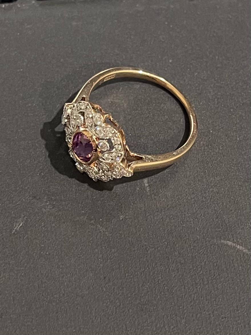 For Sale:  18ct Rose Gold 'No Heat' Pink Sapphire and Diamond Ring 10
