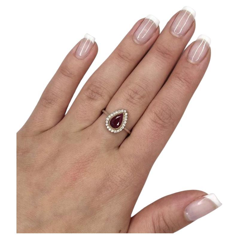 For Sale:  Imperial Jewels 18ct White and Rose Gold 'No Heat' Ruby and Diamond Ring 5