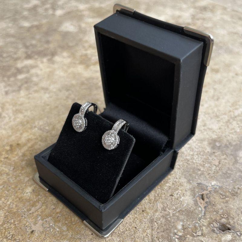Contemporary Imperial Jewels 18ct White Gold 0.31ct Diamond Earrings For Sale