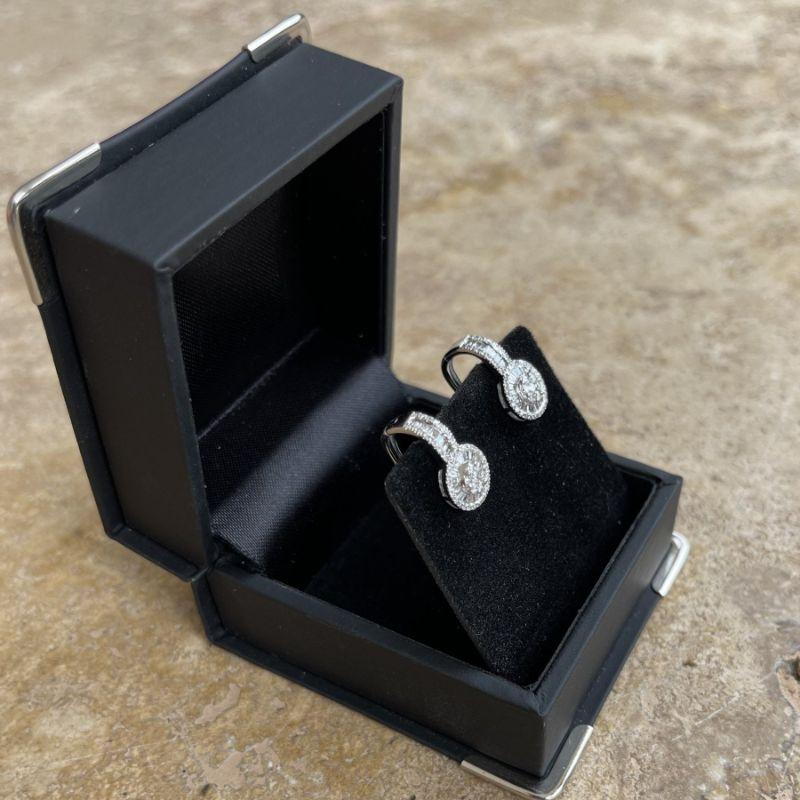 Brilliant Cut Imperial Jewels 18ct White Gold 0.31ct Diamond Earrings For Sale