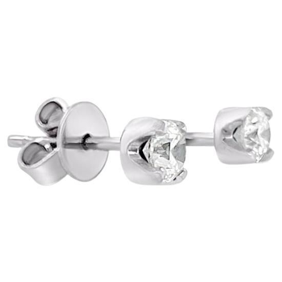 18ct White Gold 0.85ct Diamond Stud Earrings In New Condition For Sale In Sydney, NSW