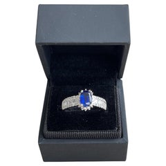 18ct White Gold 1.00ct Kyanite and Diamond Ring