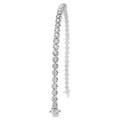 Bracelet tennis en or blanc 18 carats avec diamants