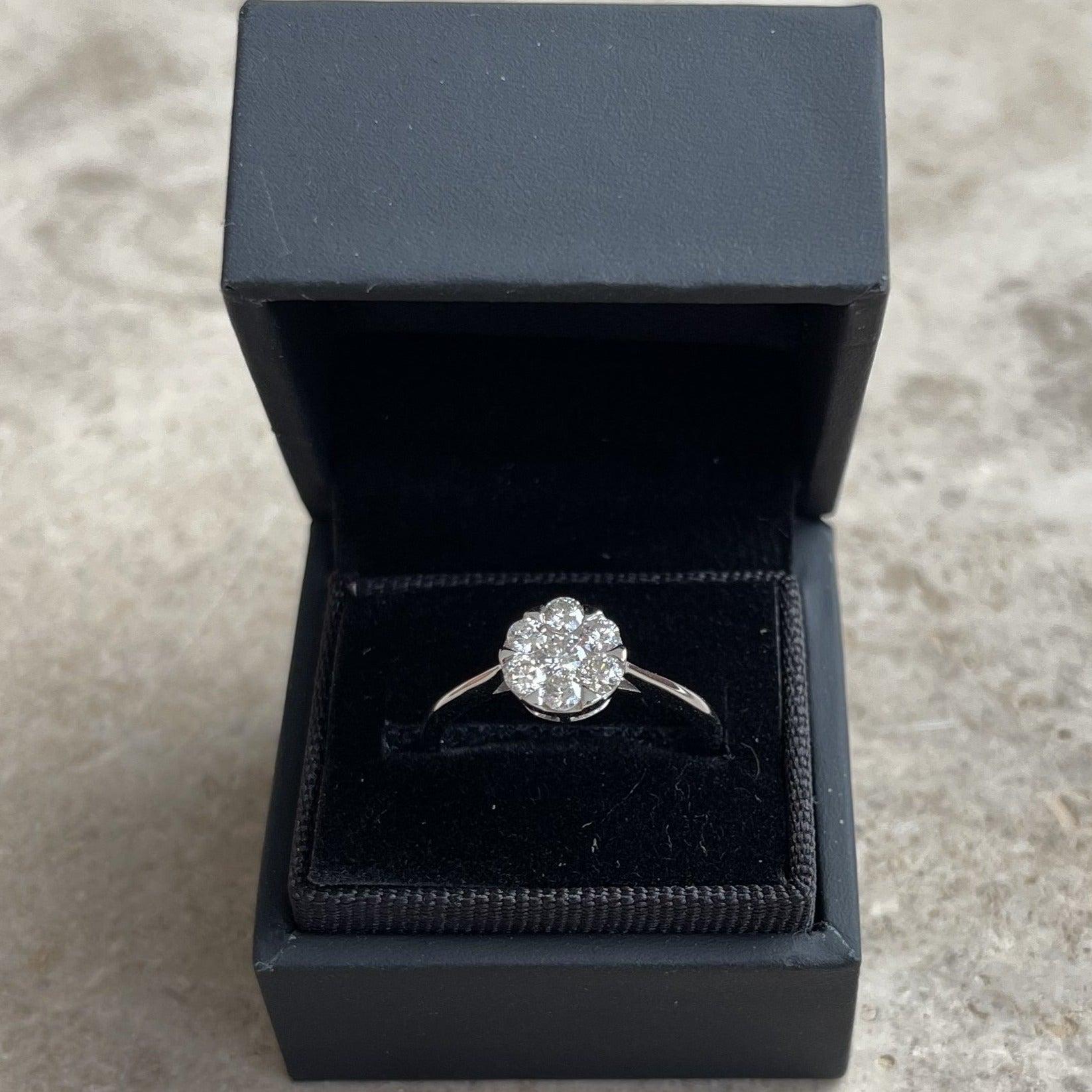 For Sale:  18ct White Gold Ring with 0.54ct Diamond 2