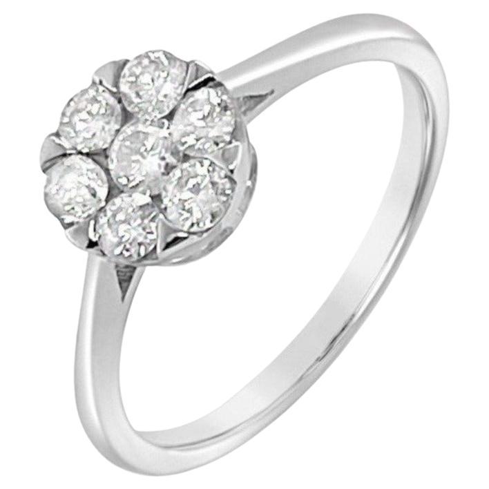For Sale:  18ct White Gold Ring with 0.54ct Diamond 6