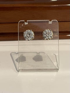 Imperial Jewels 18ct Yellow Gold Moissanite Diamond Studs