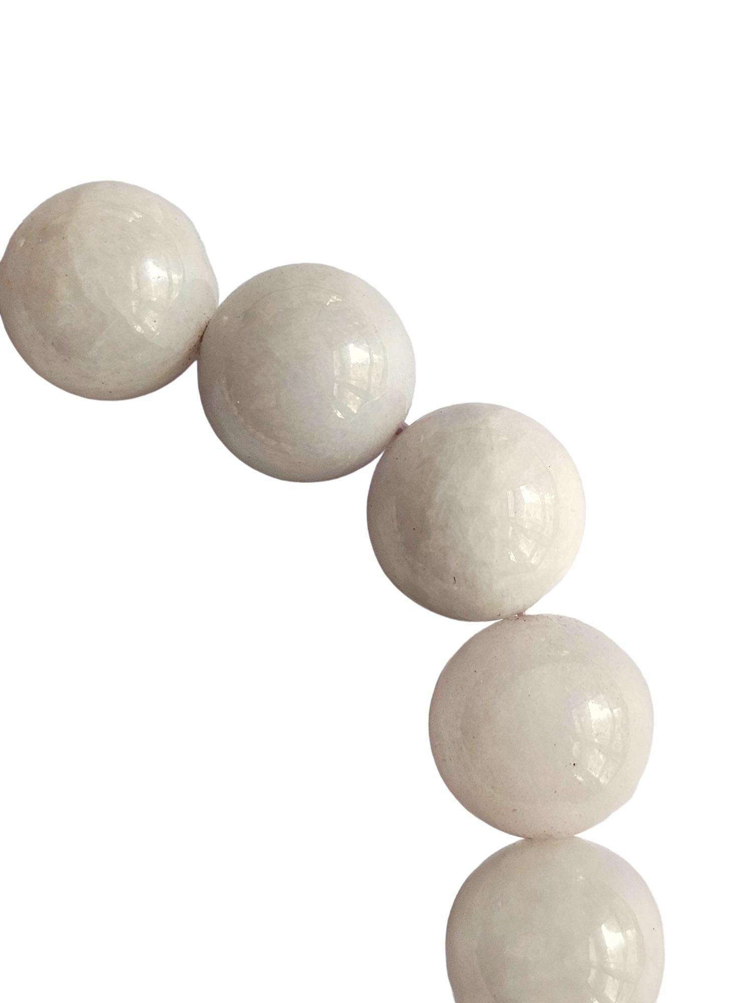 Imperial Lavender Burmese A-Jade Beaded Bracelet (10mm Each x 18 beads) 06003 For Sale 3
