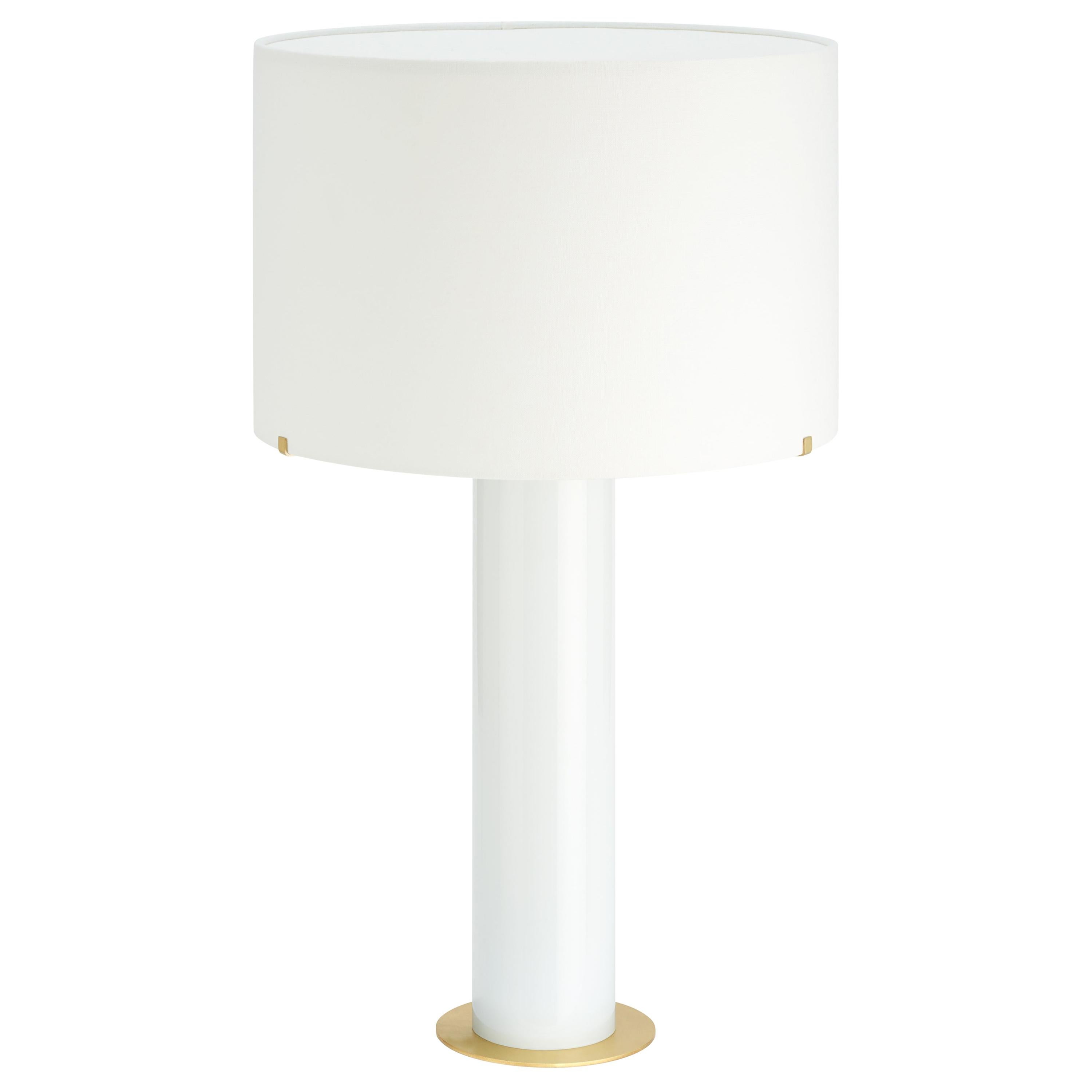 Imperial Linen Shade Table Lamp by CTO Lighting For Sale